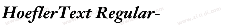 HoeflerText Regular字体转换